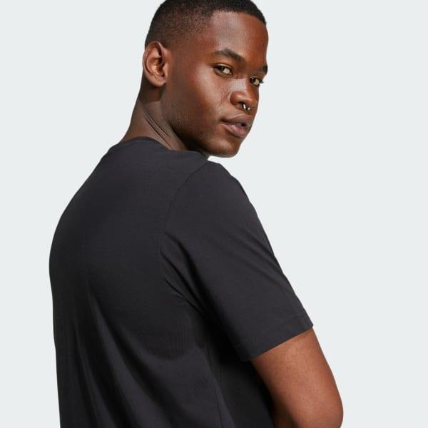 adidas Lounge Painted Graphic Tee Olive Strata XS Mens Product Image