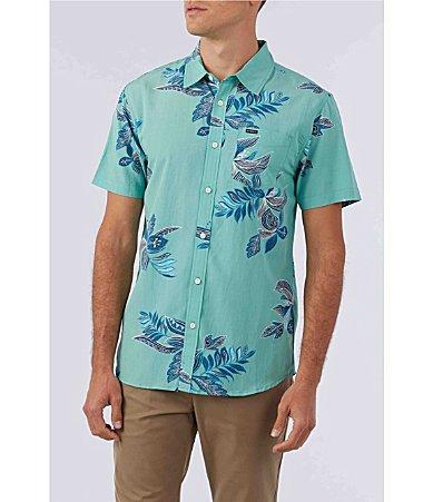 ONeill Mens Oasis Standard-Fit Botanical-Print Button-Down Shirt Product Image