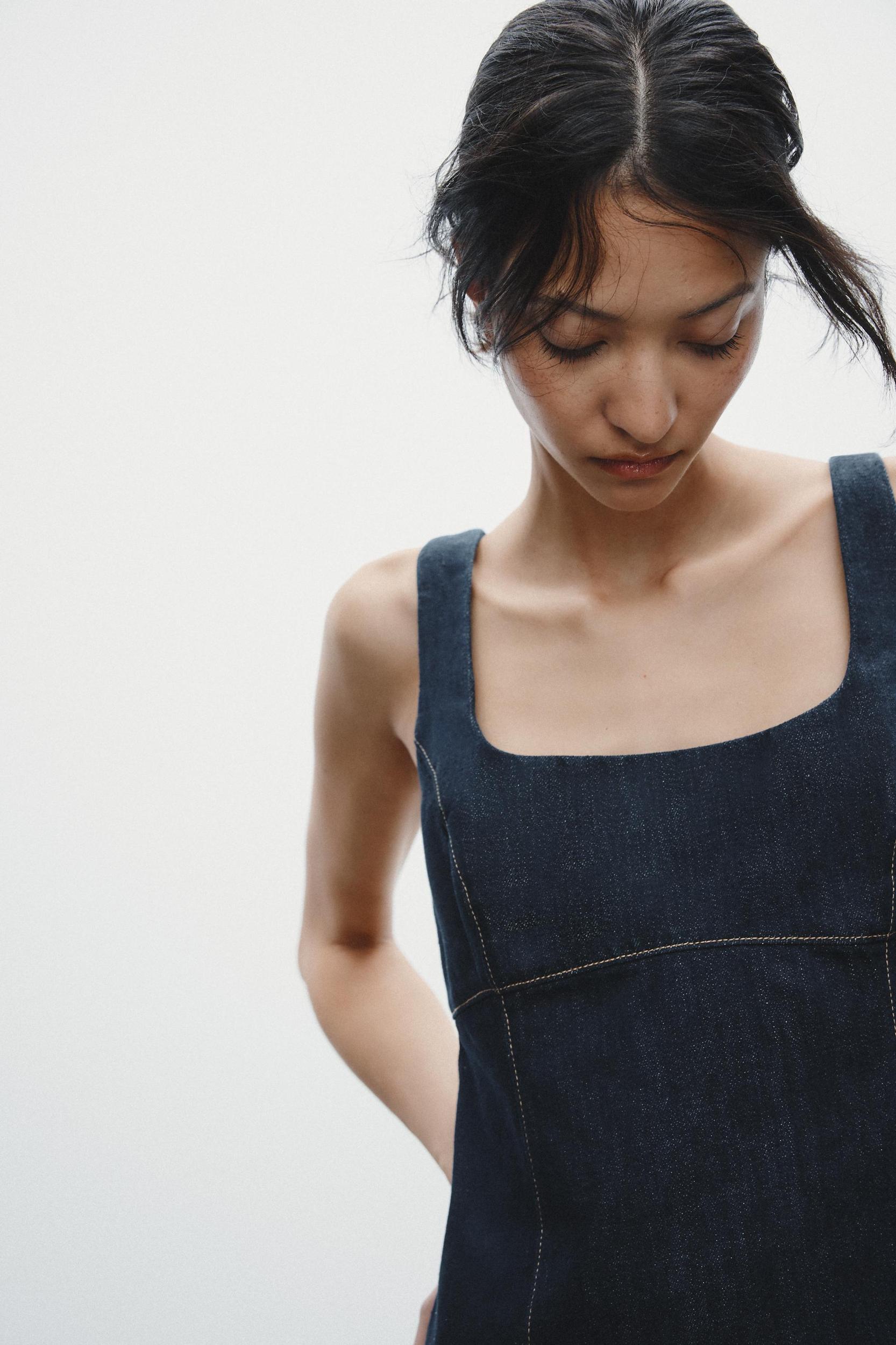 DENIM TRF DRESS Product Image