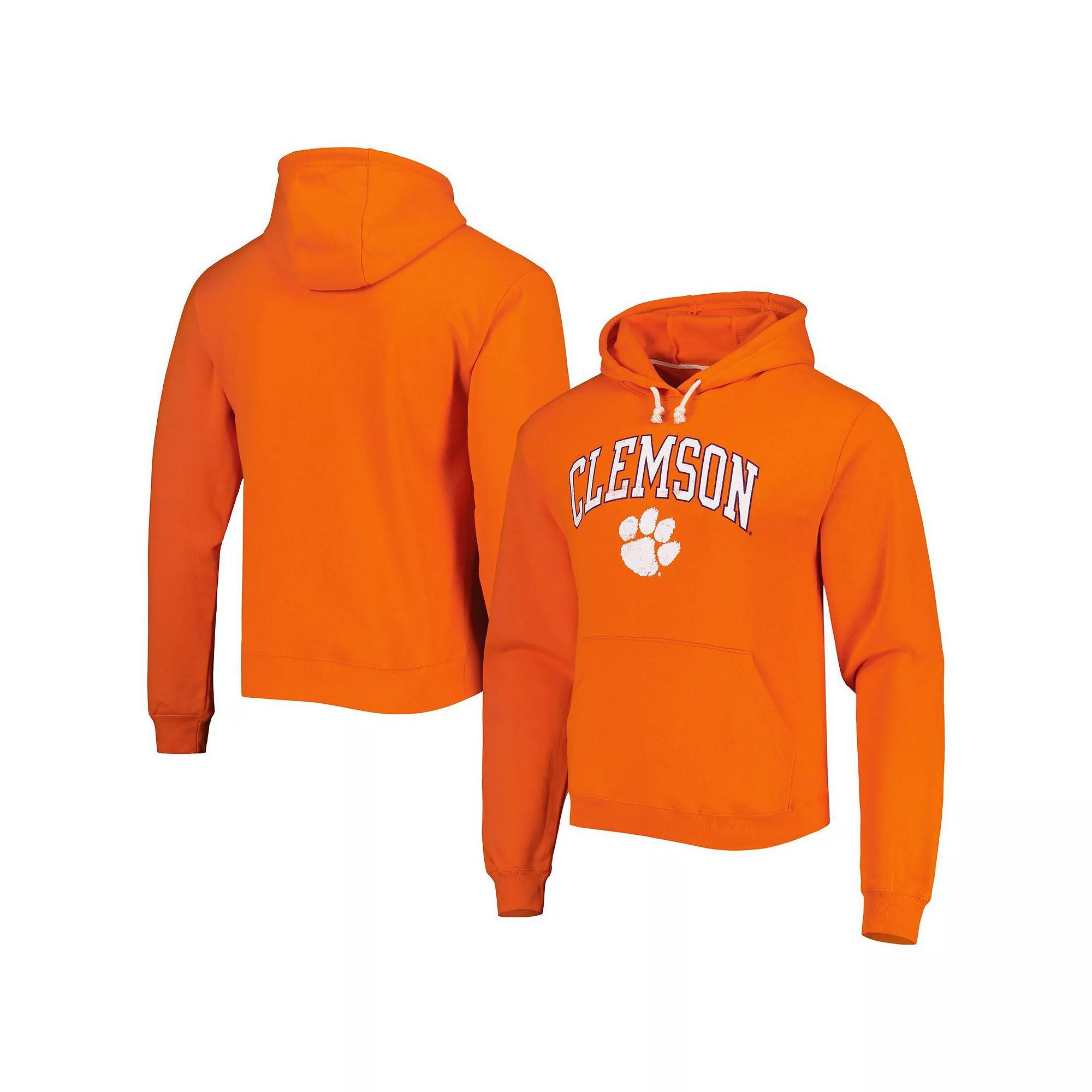 Men's League Collegiate Wear Orange Clemson Tigers Arch Essential Fleece Pullover Hoodie, Size: 2XL Product Image