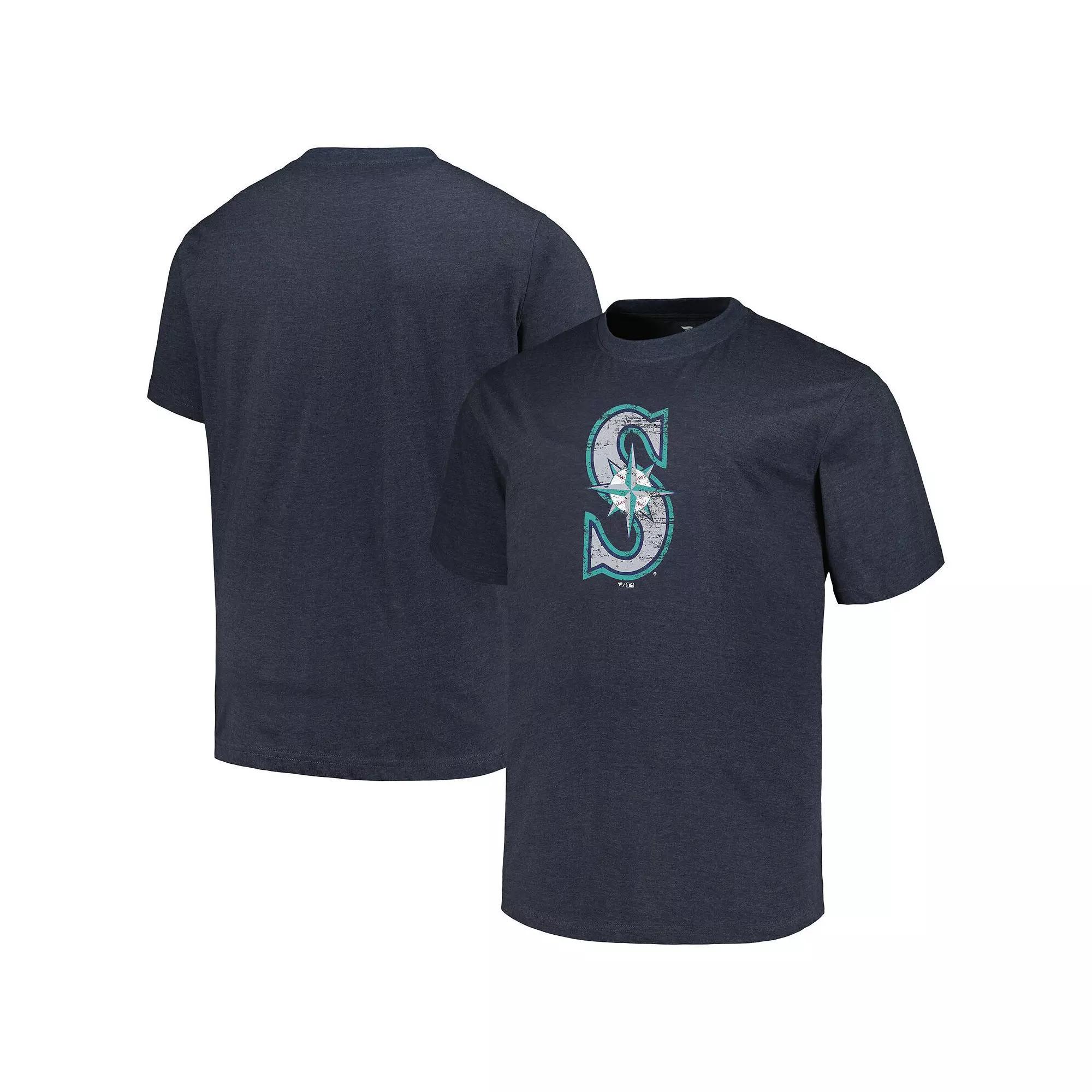 Men's Profile Heather Navy Boston Red Sox Big & Tall Weathered Logo T-Shirt, Size: 4XB, Blue Product Image