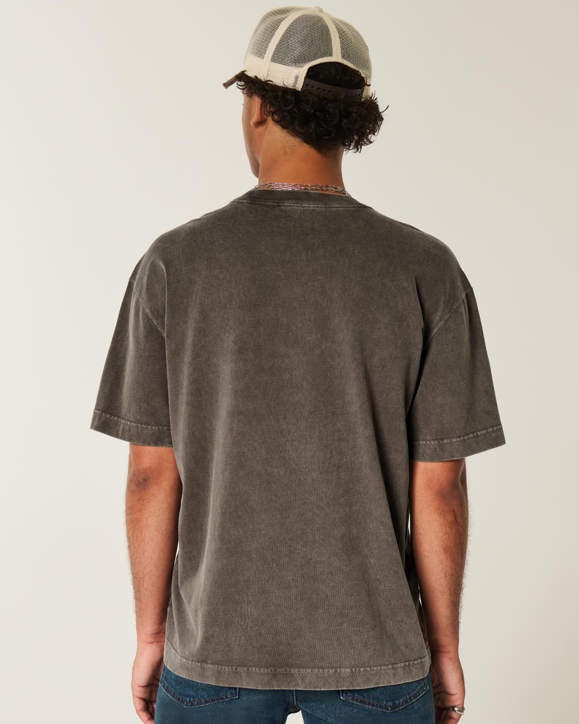 Boxy Heavyweight Camo Crew T-Shirt Product Image