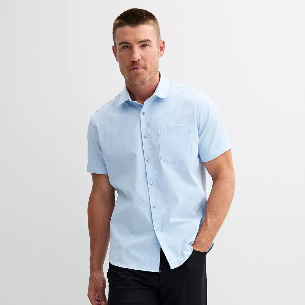Men's FLX Slim Performance Untucked-Fit Button Down Shirt, Size: Large SLIM, Red Tasting Product Image