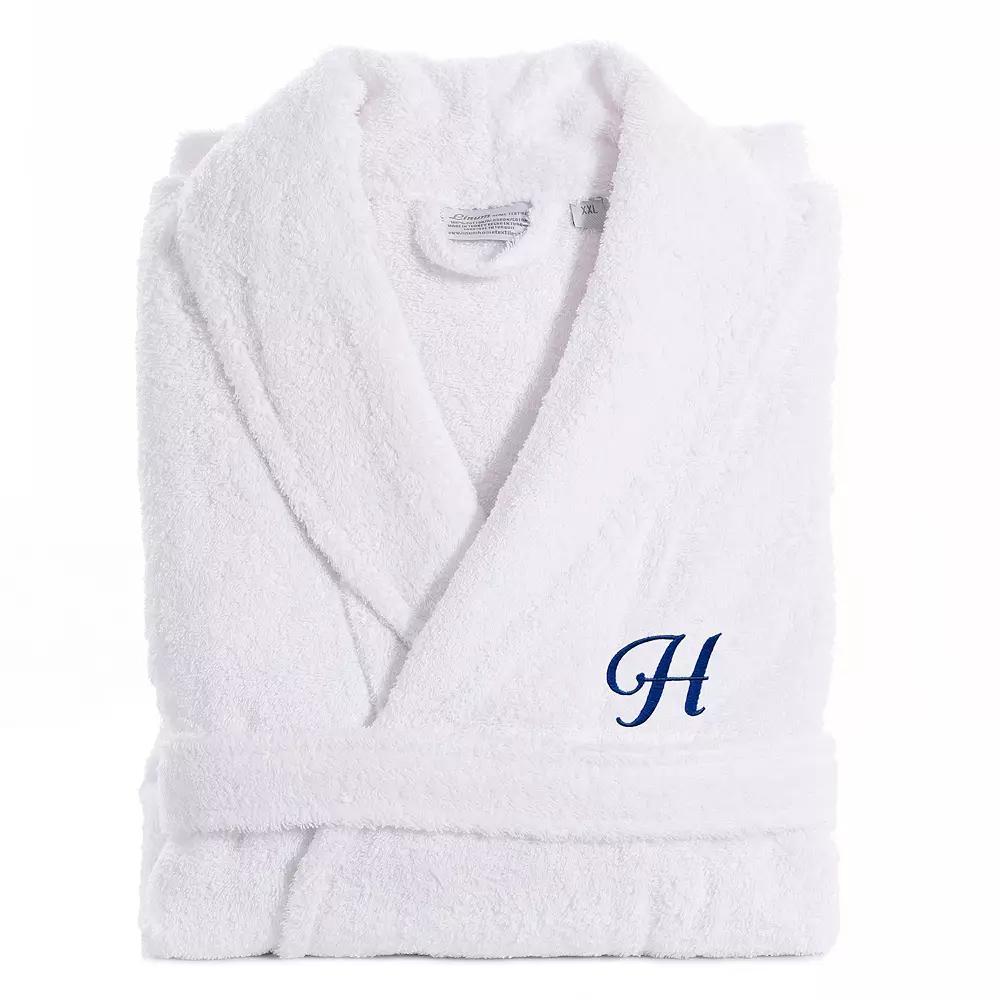 Linum Home Textiles Turkish Cotton Personalized Unisex Tie Front Terry Bathrobe, Mens Product Image