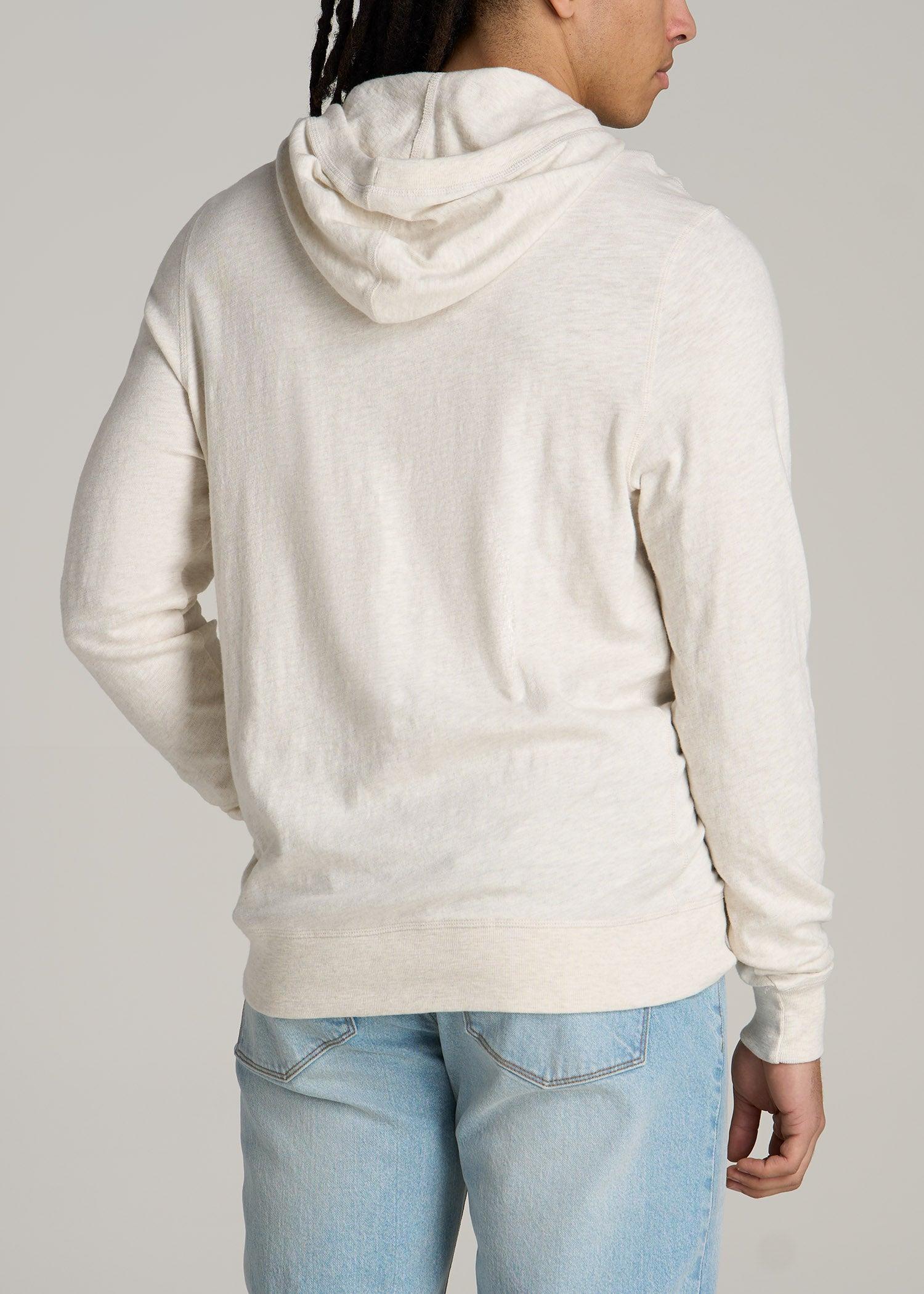 Sunwashed Slub Pullover Men's Tall Hoodie in Heathered Grey Product Image