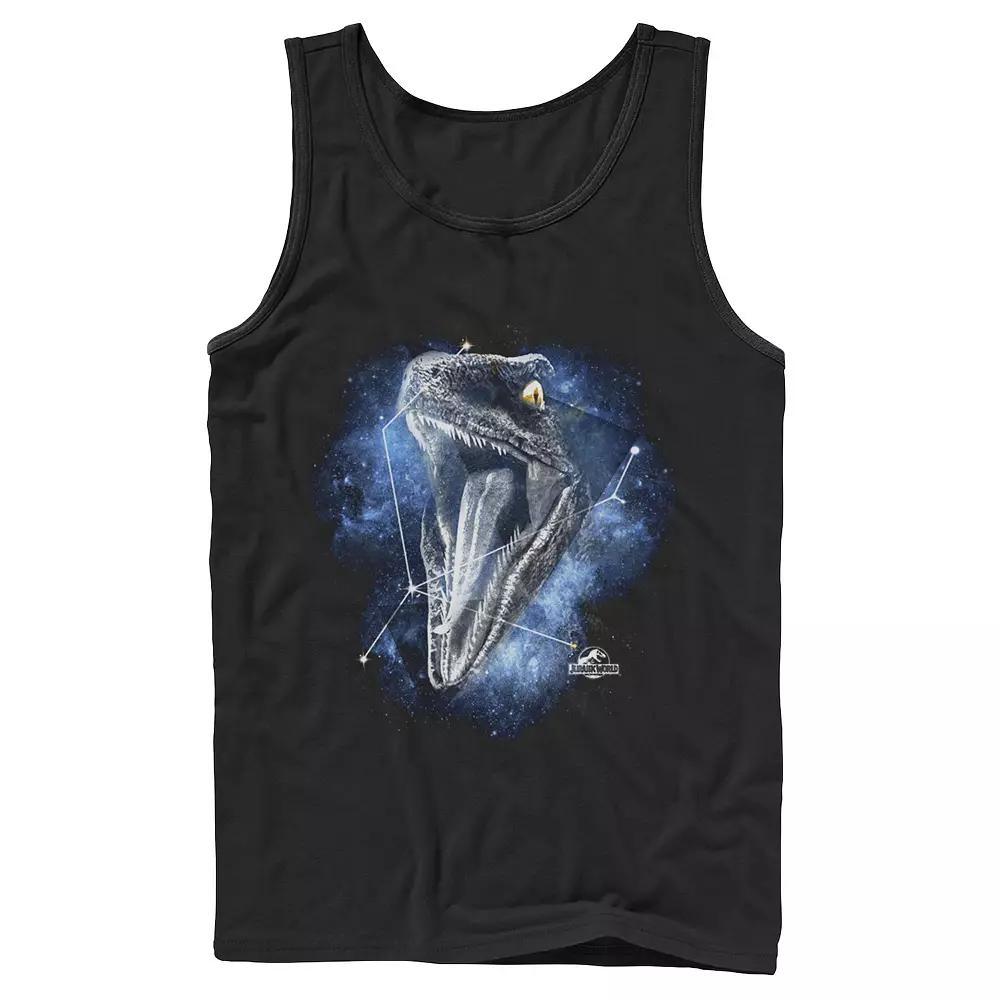 Men's Jurassic World Raptor Roaring Constellation Tank Top, Size: XL, Black Product Image