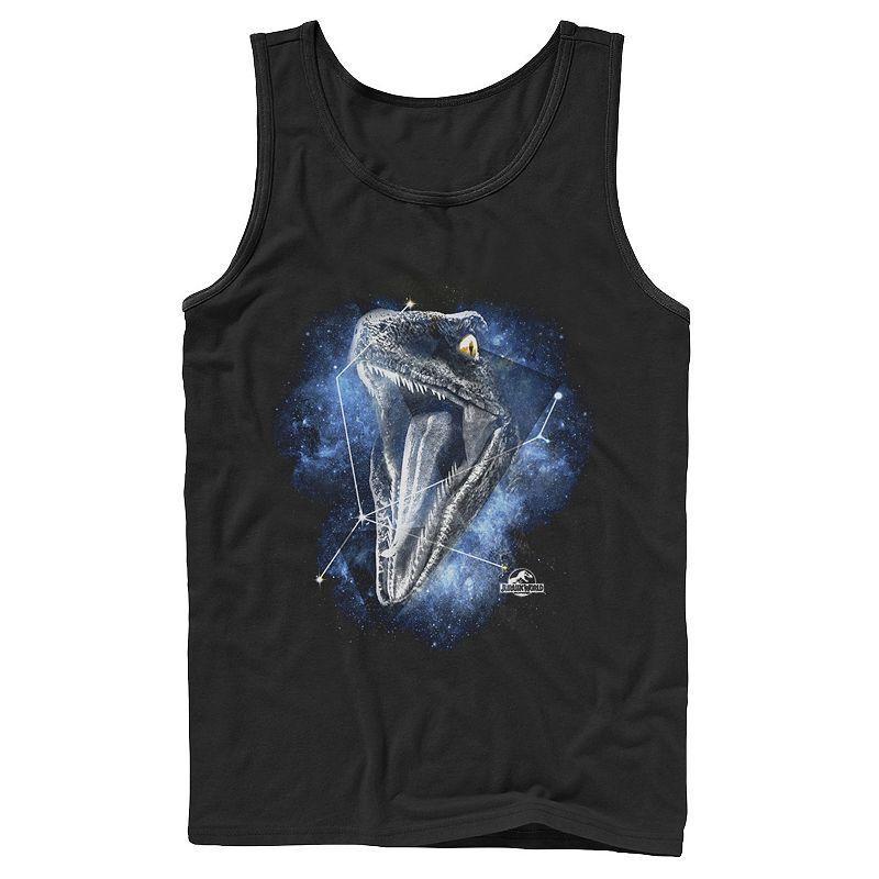 Men's Jurassic World Raptor Roaring Constellation Tank Top, Size: XL, Black Product Image