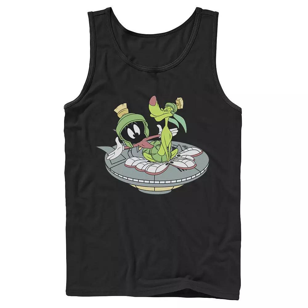 Men's Looney Tunes Characters Marvin And K-9 Tank Top, Size: XL, Black Product Image