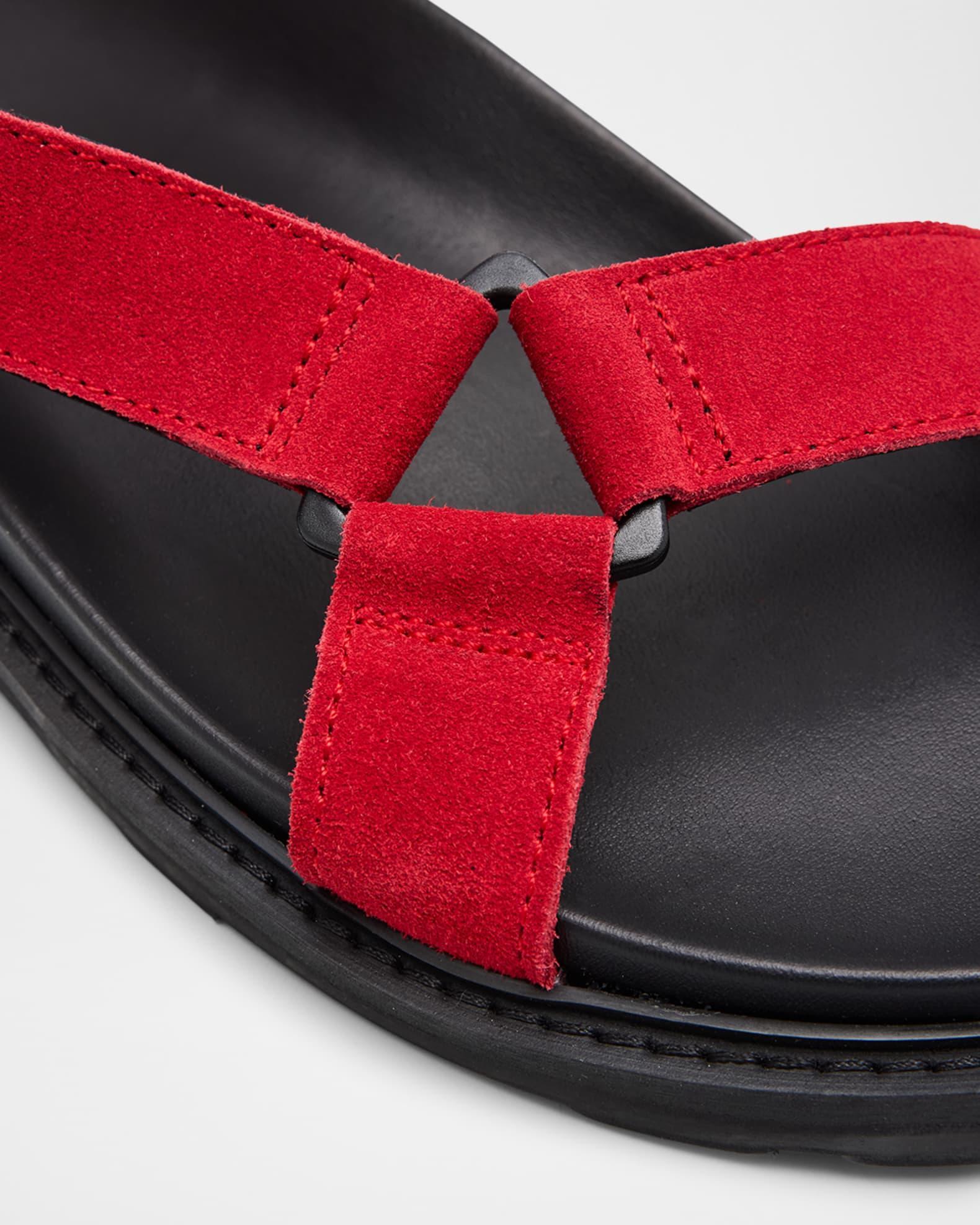 Men's Leather and Suede Sandals Product Image