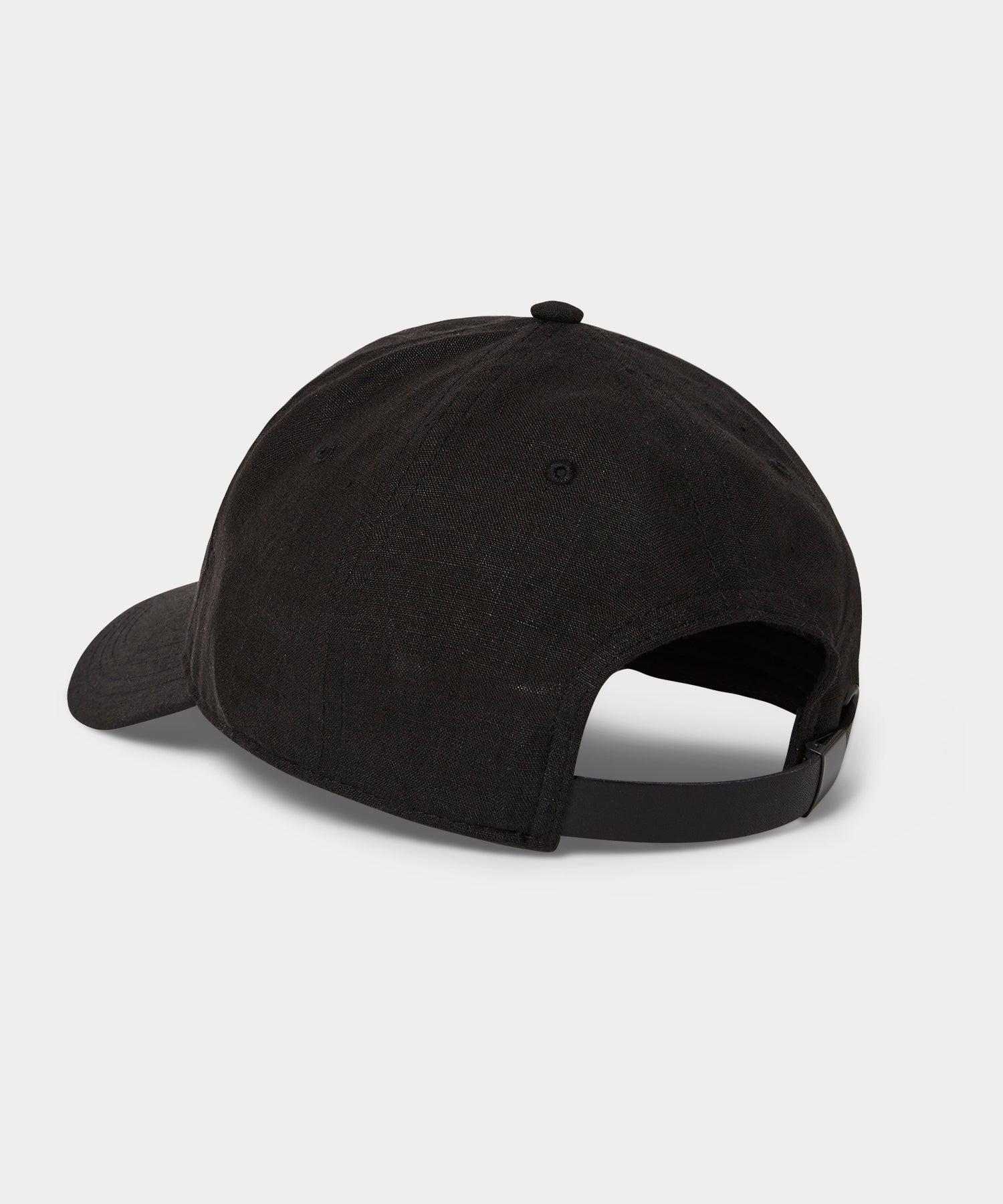 Linen Dad Cap in Black Product Image