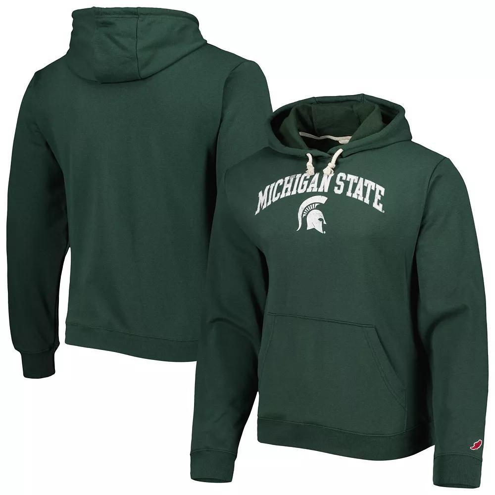 Men's League Collegiate Wear Green Michigan State Spartans Arch Essential Fleece Pullover Hoodie, Size: Large Product Image