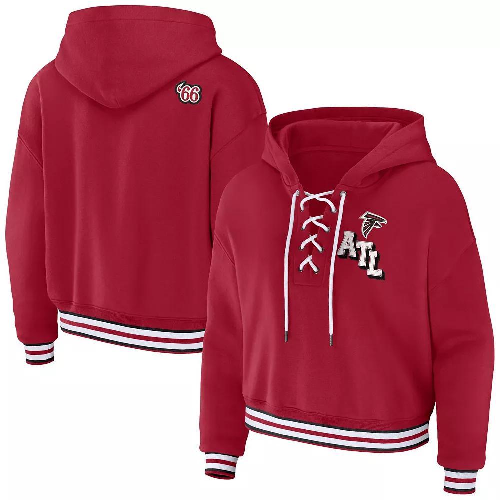 Women's WEAR by Erin Andrews Blue Seattle Kraken Lace-Up Pullover Hoodie, Size: 2XL, Krk Blue Product Image