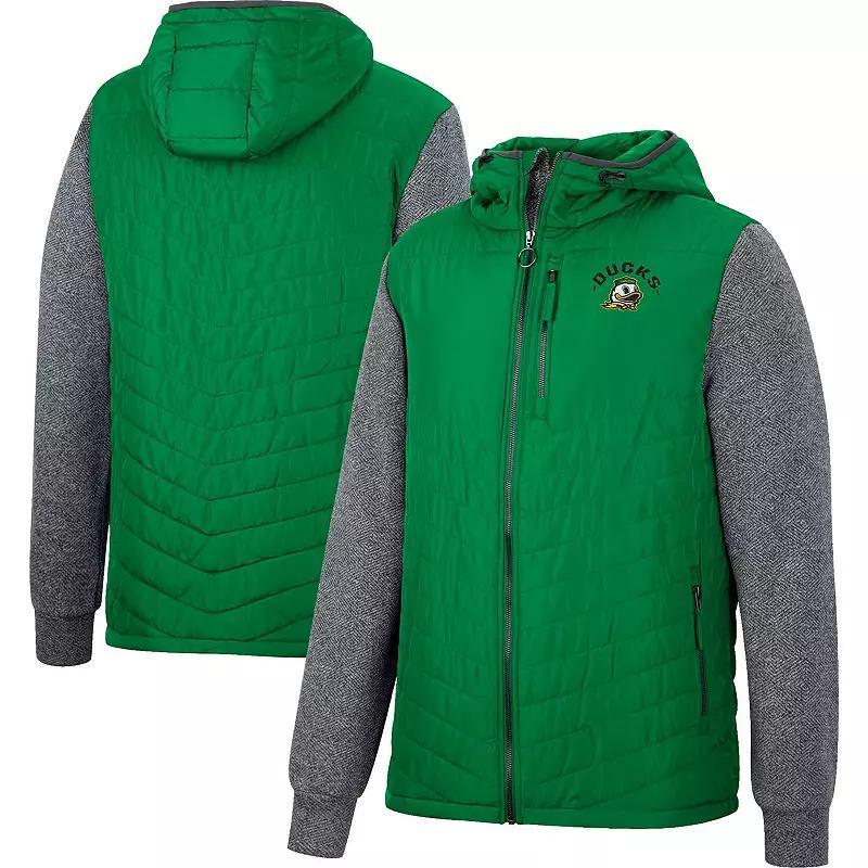 Men's Colosseum Scarlet Ohio State Buckeyes Course Herringbone Full-Zip Hoodie, Size: Large, Red Product Image