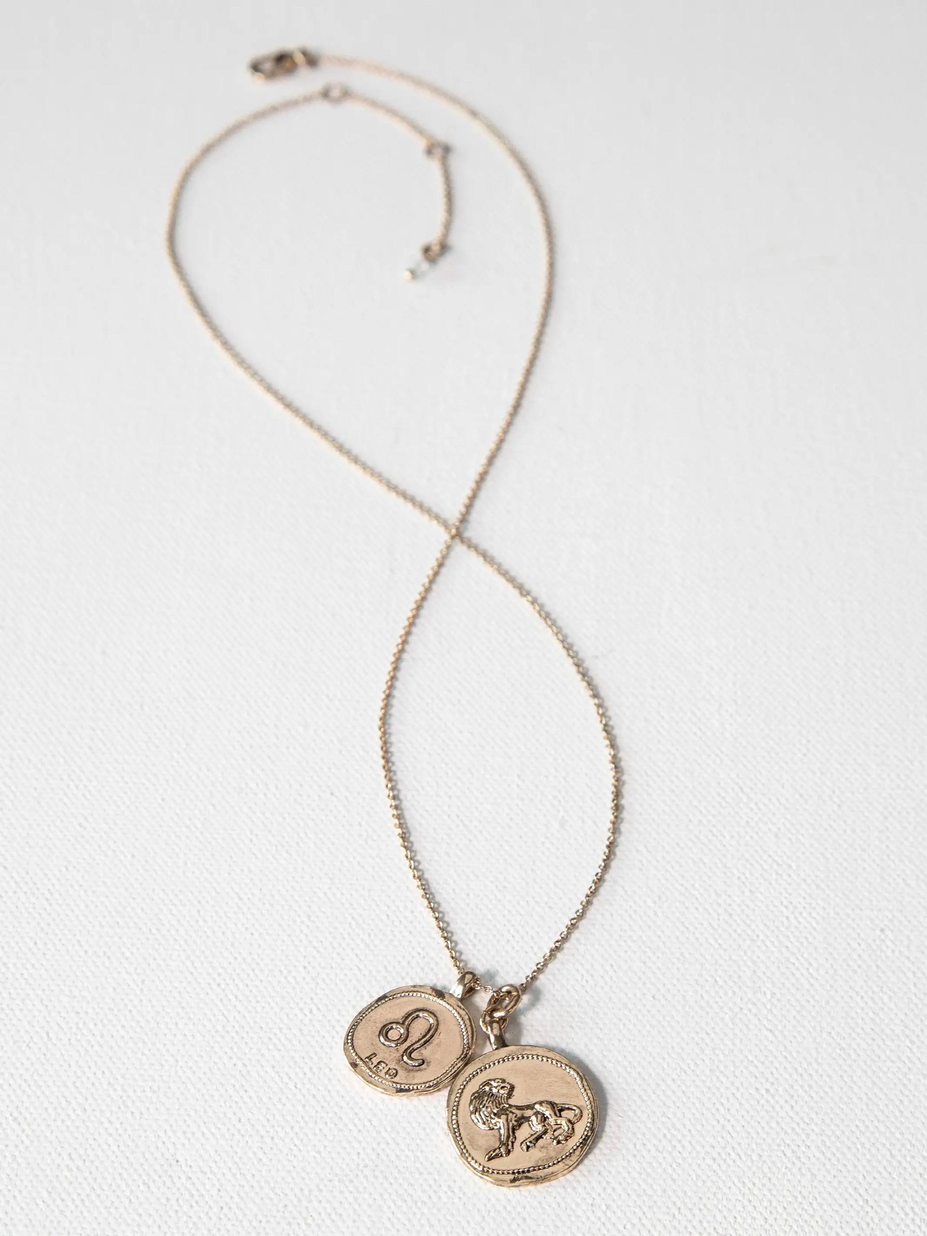 Zodiac Coin Necklace - Gemini Product Image