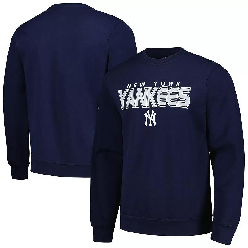 Mens Stitches Navy New York Yankees Pullover Sweatshirt Product Image