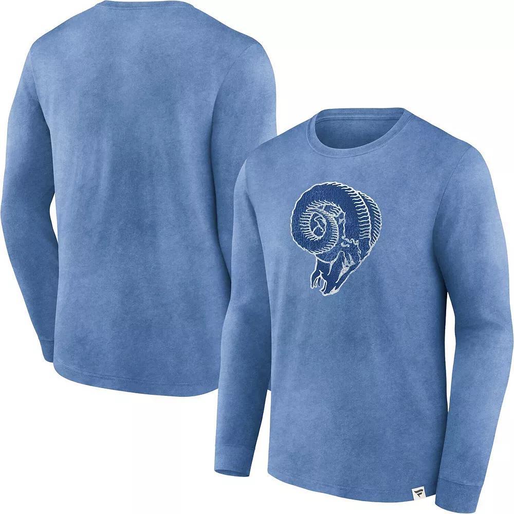 Men's Fanatics Branded  Heather Navy Tennessee Titans Washed Primary Long Sleeve T-Shirt, Size: Small, Blue Product Image