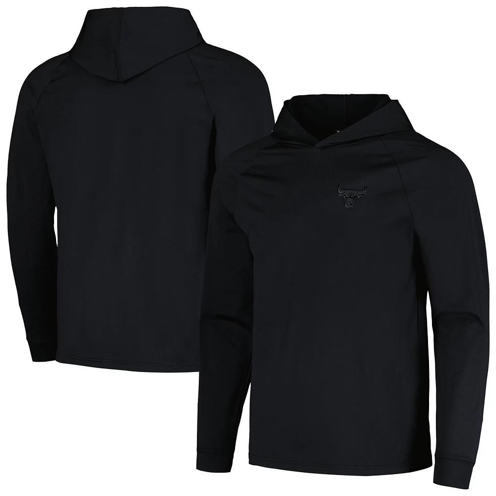 Men's Levelwear Black Chicago Bulls Performance Long Sleeve Hoodie T-Shirt, Size: 2XL Product Image