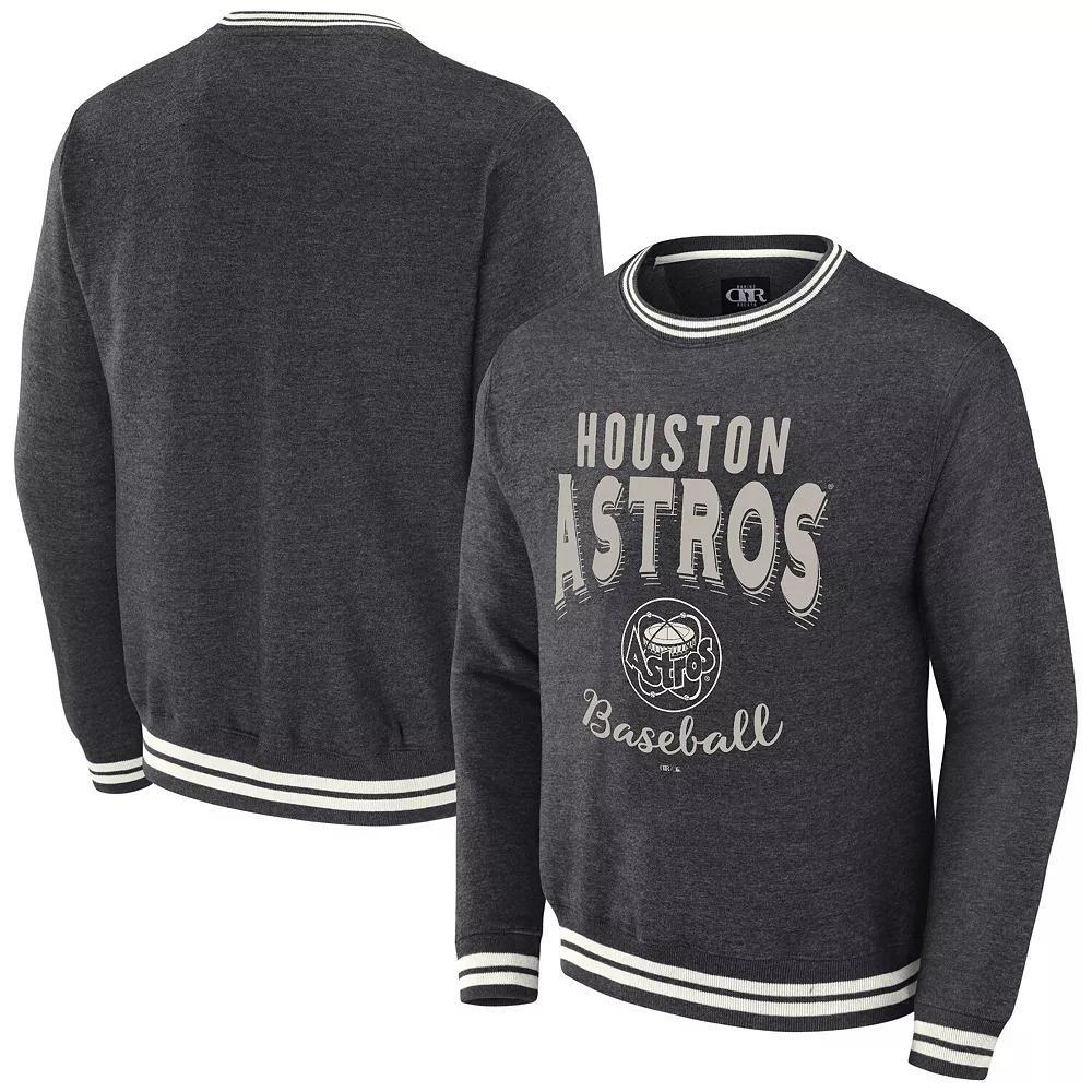 Men's Darius Rucker Collection by Fanatics  Heather Charcoal Houston Astros Vintage Pullover Sweatshirt, Size: 2XL Product Image