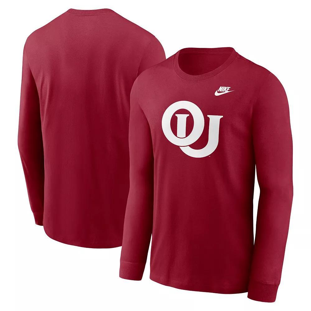 Men's Nike Crimson Oklahoma Sooners Legacy Primary Logo Long Sleeve T-Shirt, Size: Large, Red Product Image
