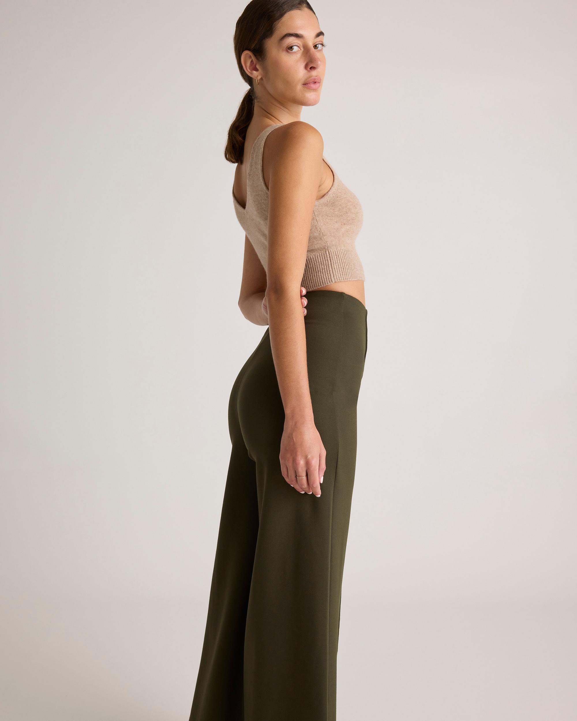Quince | Women's Ultra-Stretch Ponte Super Wide Leg Ankle Pants Size XS, Rayon Product Image