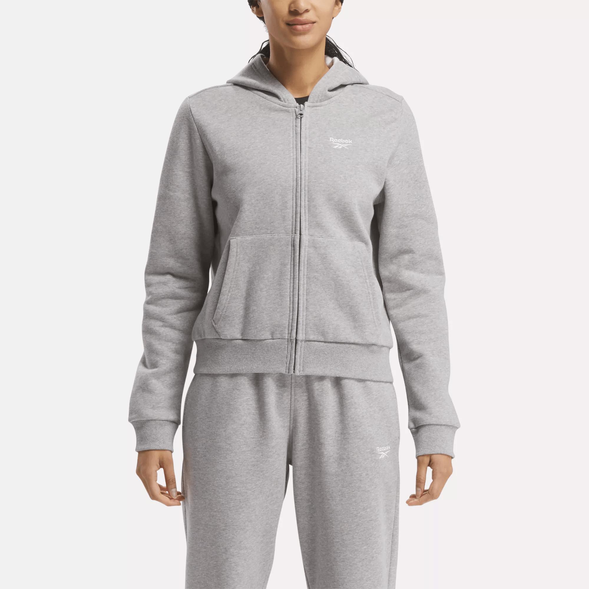 Women's Reebok Identity Small Logo Fleece Full-Zip Hoodie Female Product Image