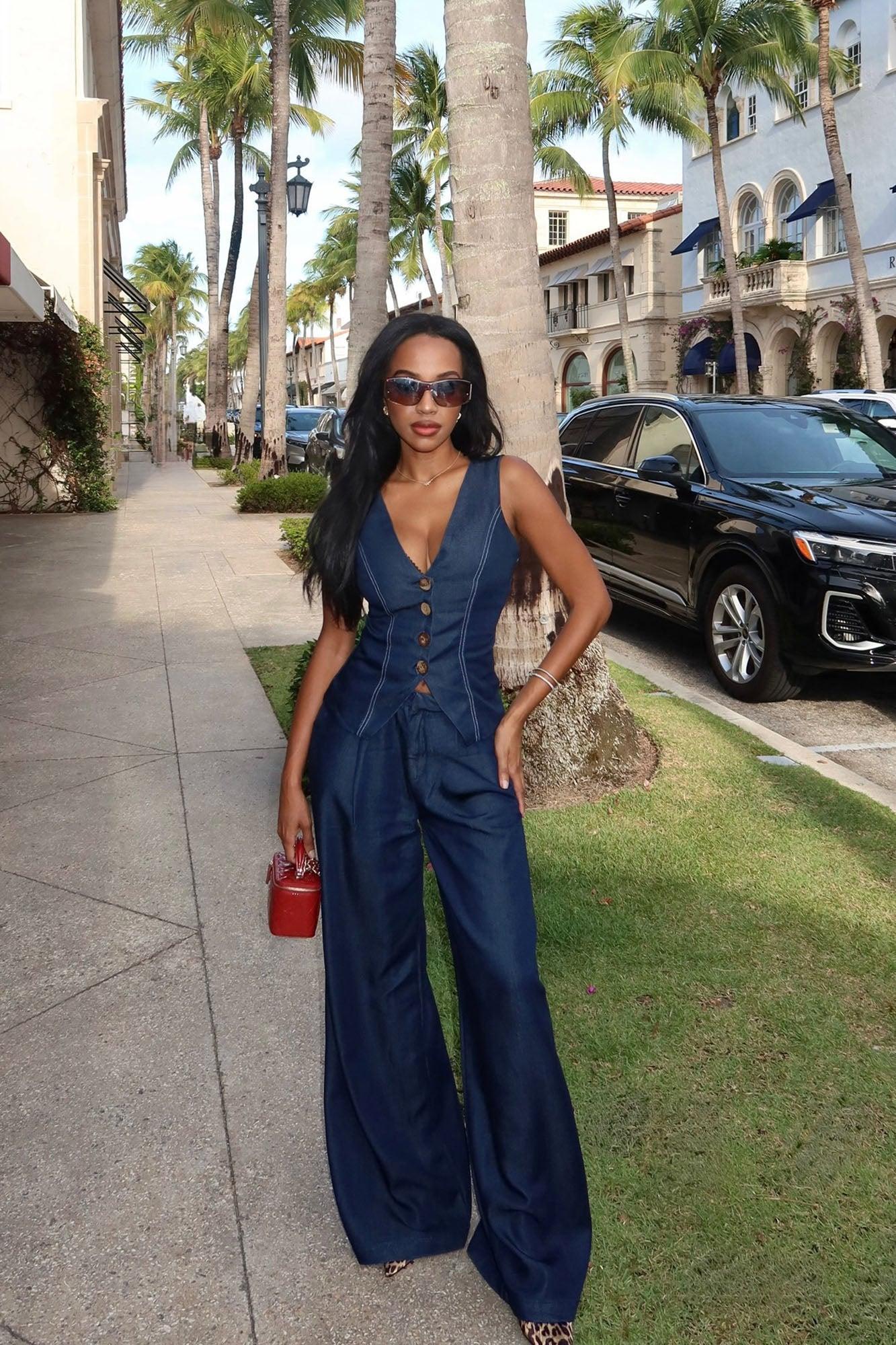 Monique Pant Set - Dark Wash Product Image
