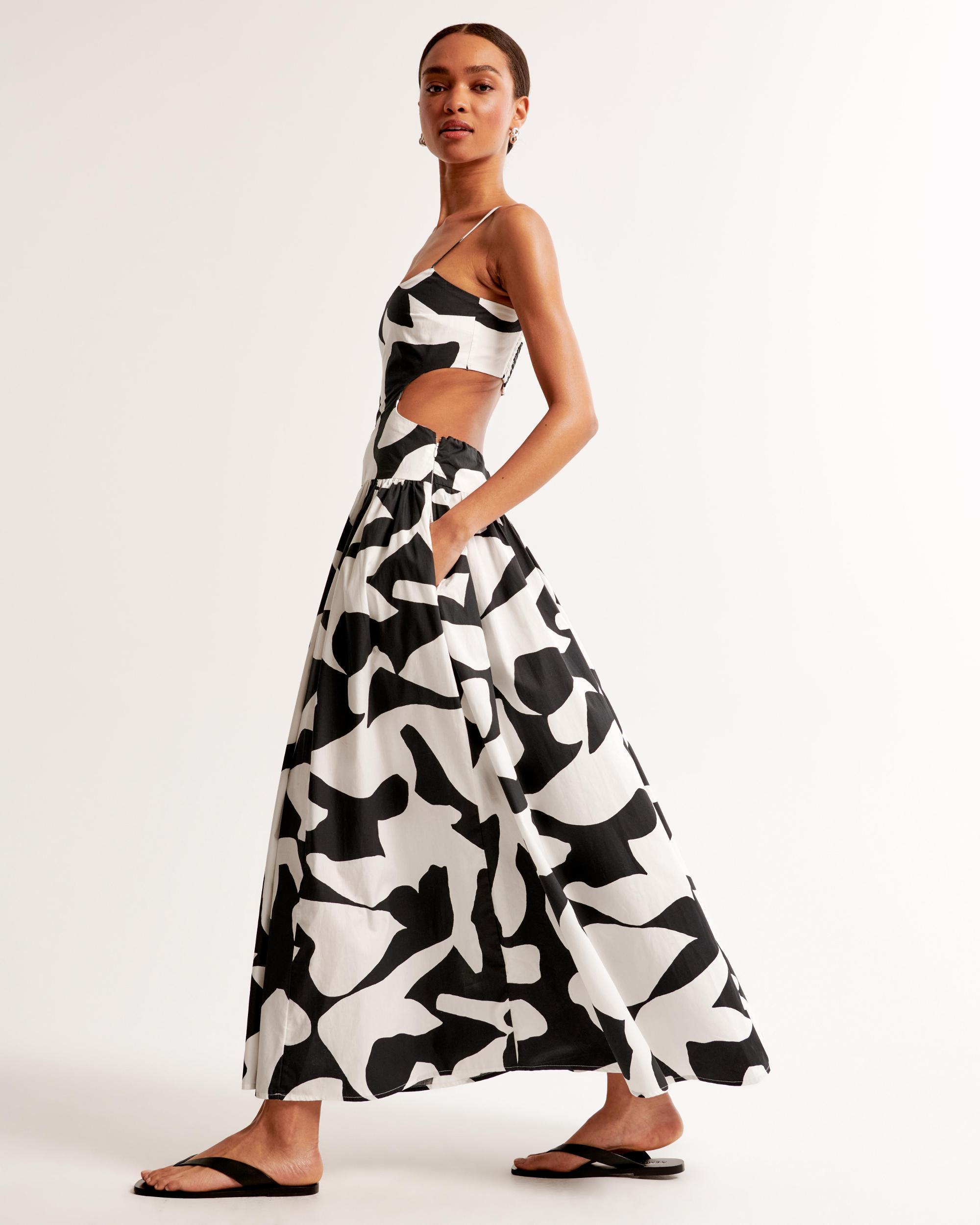 Drop-Waist Cutout Maxi Dress Product Image