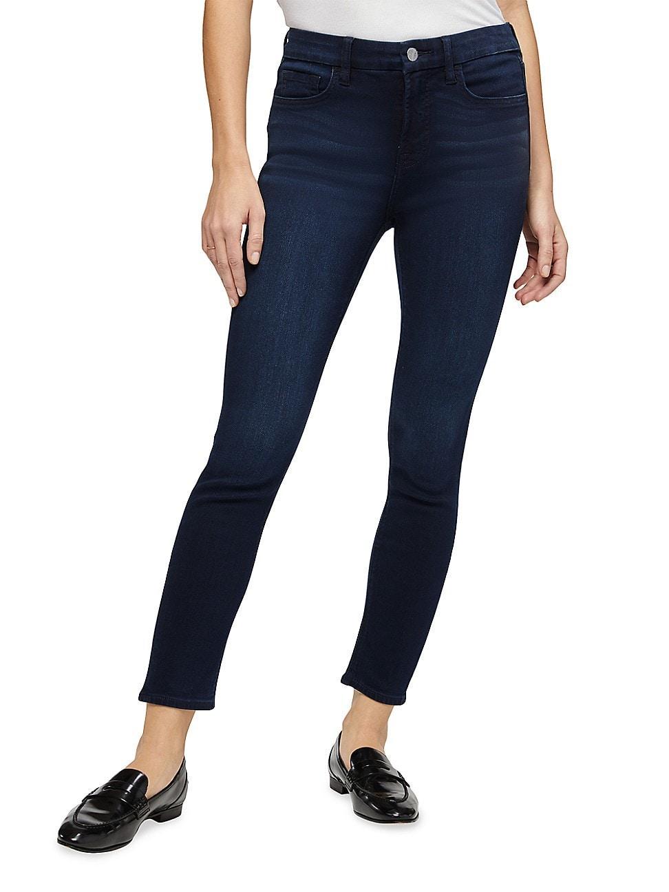 Jen 7 High Rise Ankle Skinny Jeans in Classic Medium Blue Product Image