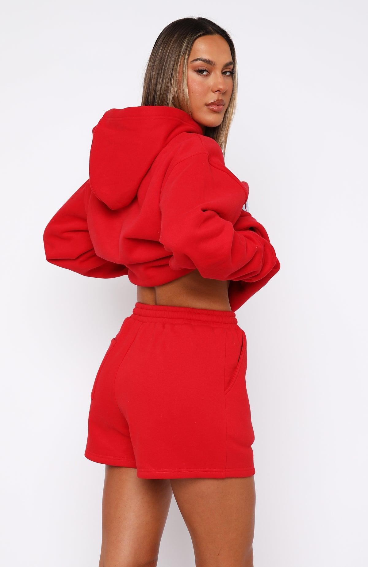 Decade Classics Varsity Lounge Shorts Red Product Image