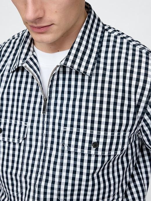 Poplin Full-Zip Pocket Shirt Product Image