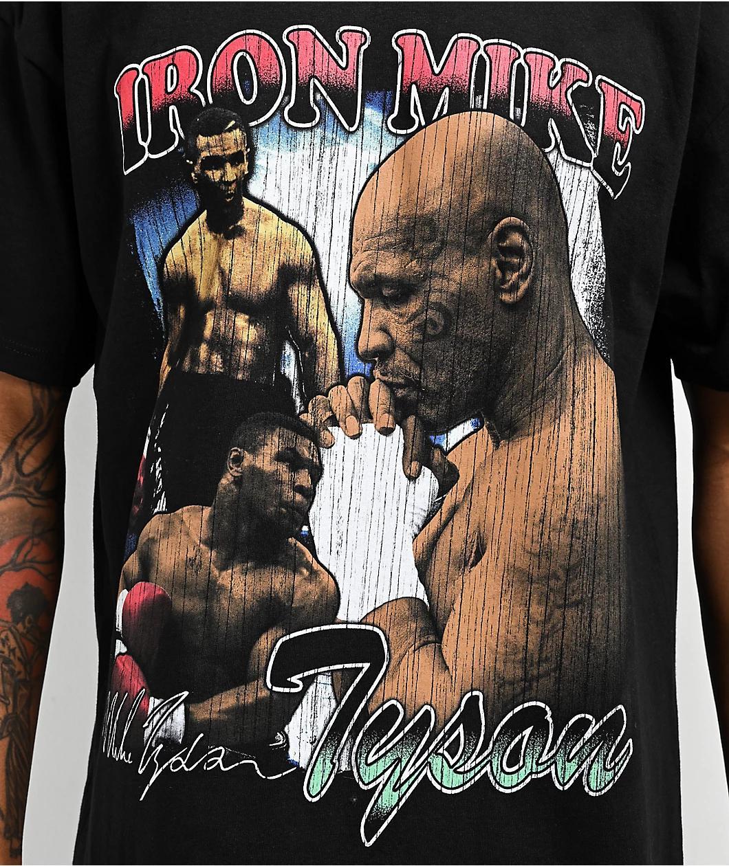 Mike Tyson Cloud Collage Black T-Shirt Product Image