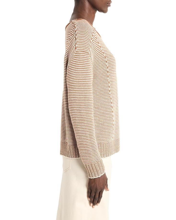 Pinstripe Notch Collar Knit Jacket Product Image
