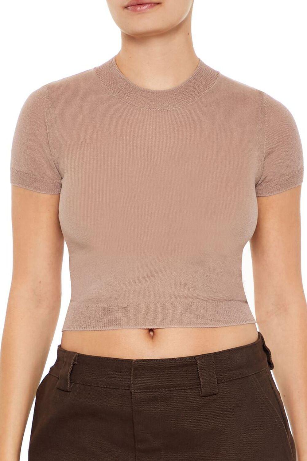 Cropped Sweater-Knit Tee | Forever 21 Product Image