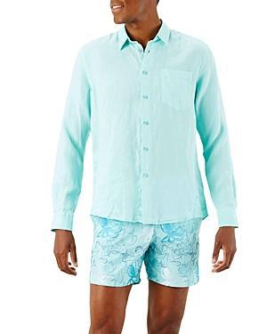 Mens Long-Sleeve Linen Shirt Product Image