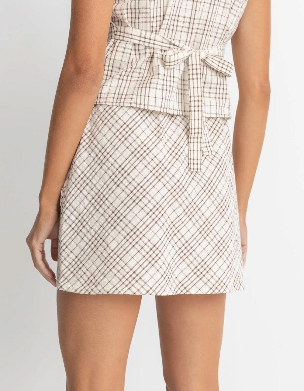 RHYTHM Rumi Womens Mini Skirt - Cream Combo Product Image