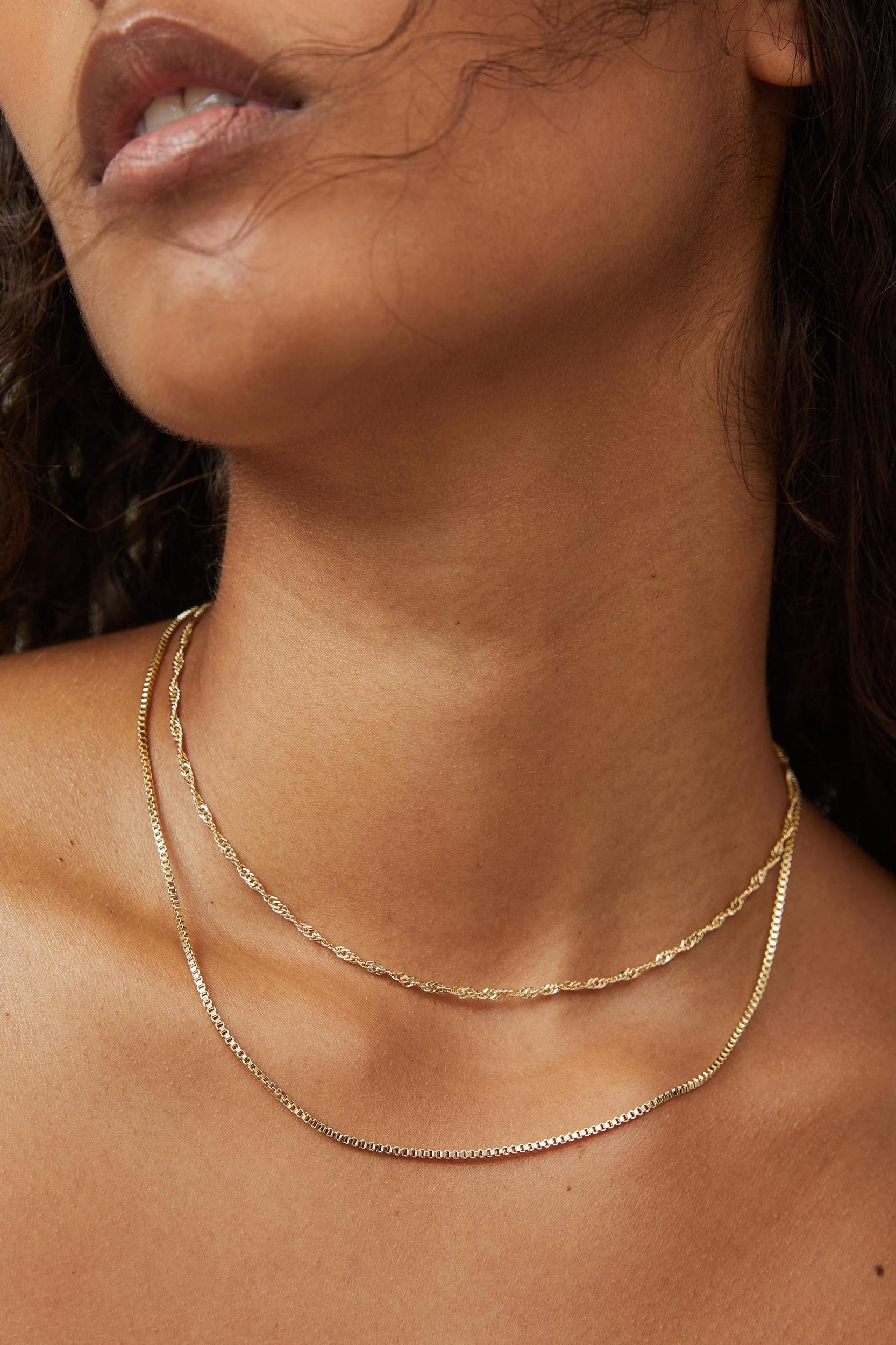 2Pk Fine Chain Necklace Product Image