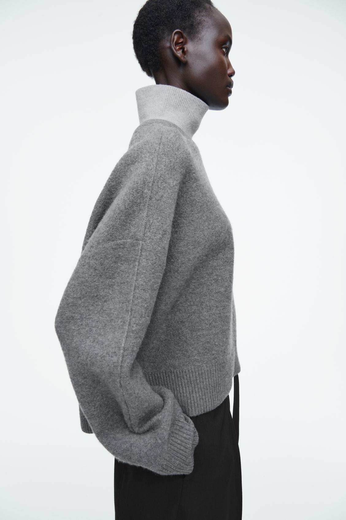 COLOR-BLOCK LAYERED WOOL SWEATER Product Image