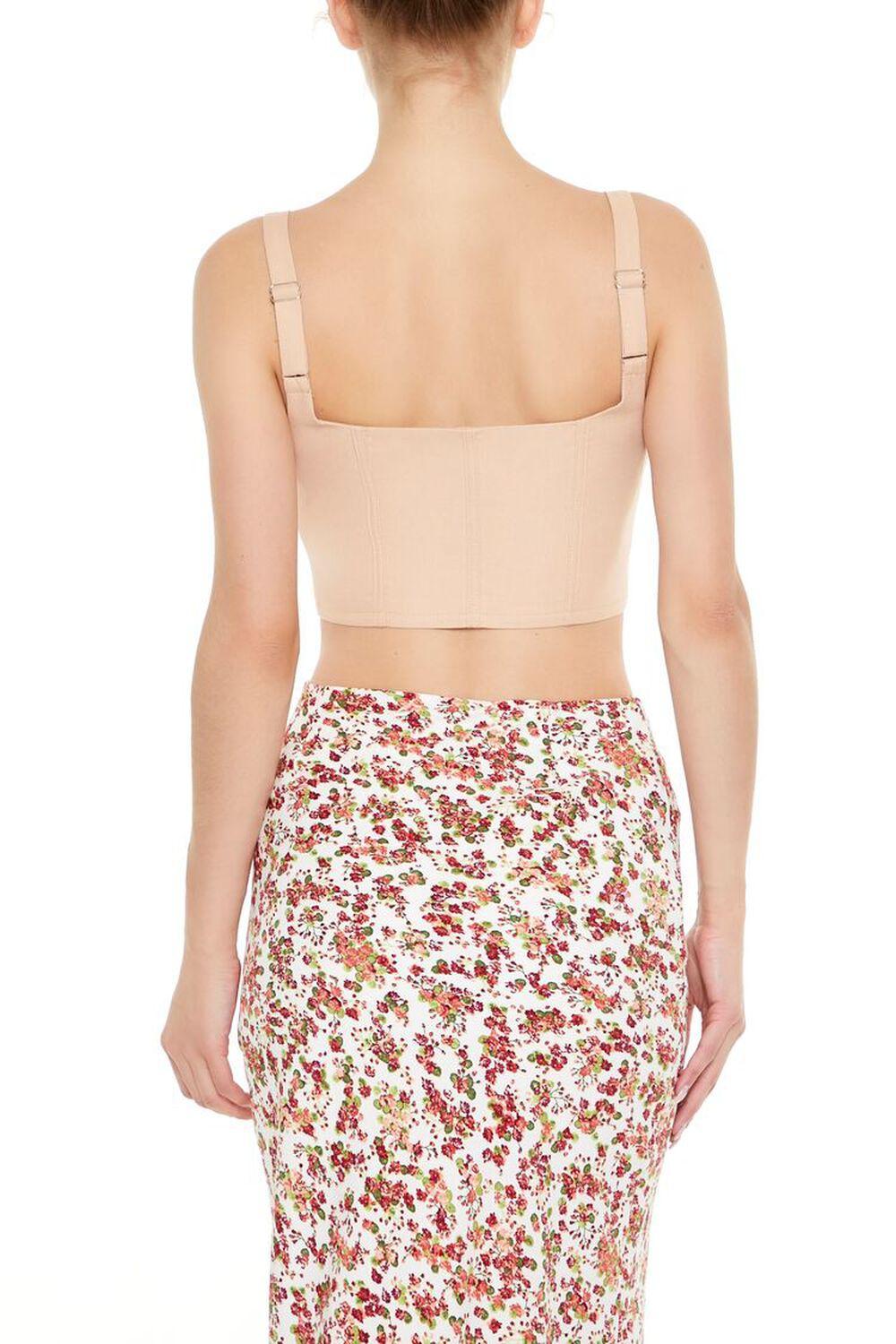 Hook-&-Eye Corset Crop Top | Forever 21 Product Image
