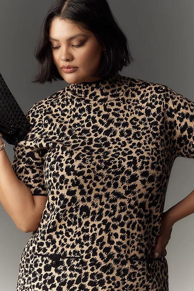 The Annalise Mock-Neck Mini Sweater Dress by Maeve Product Image