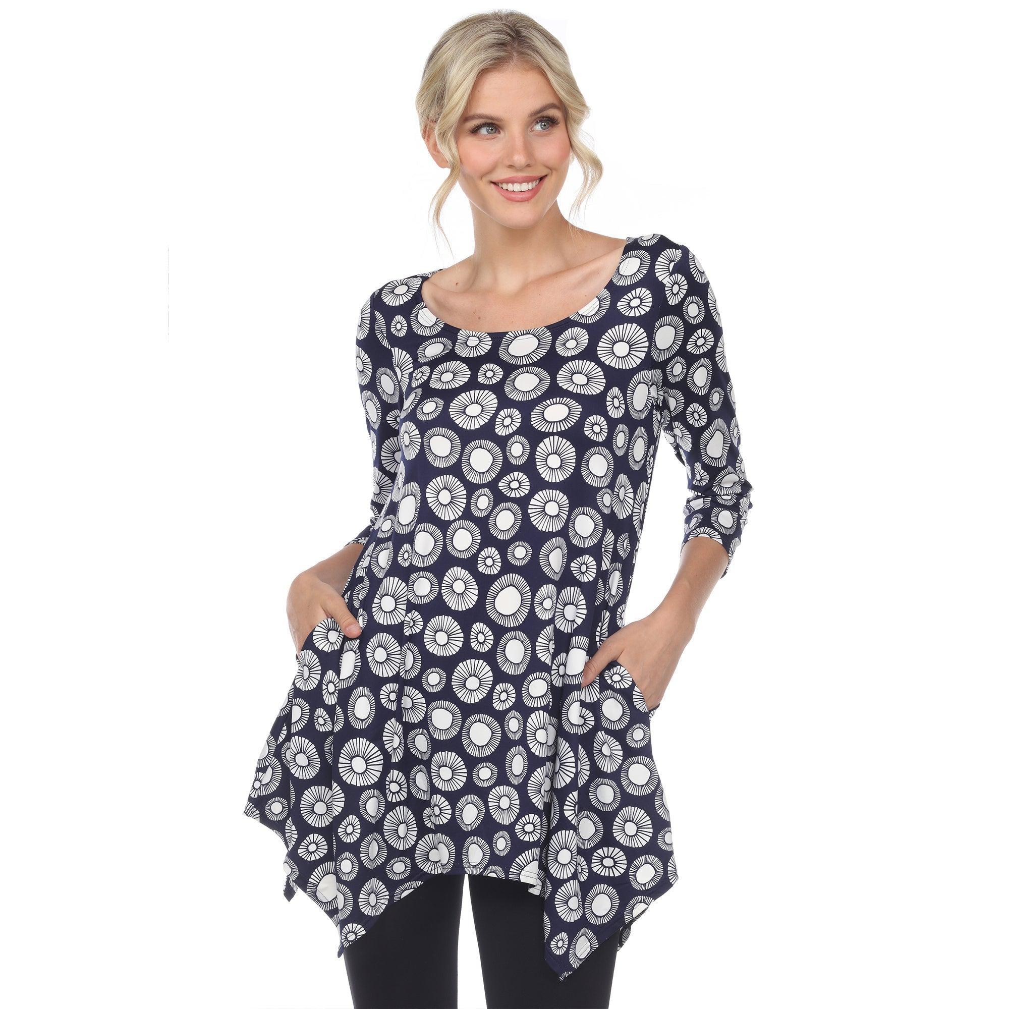Printed Geometric Circle Tunic Top Product Image