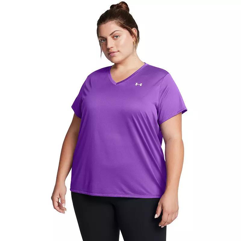 Plus Size Under Armour Tech™ Twist V-Neck Short Sleeve Tee, Women's, Size: 3XL, Lavish Purple Product Image