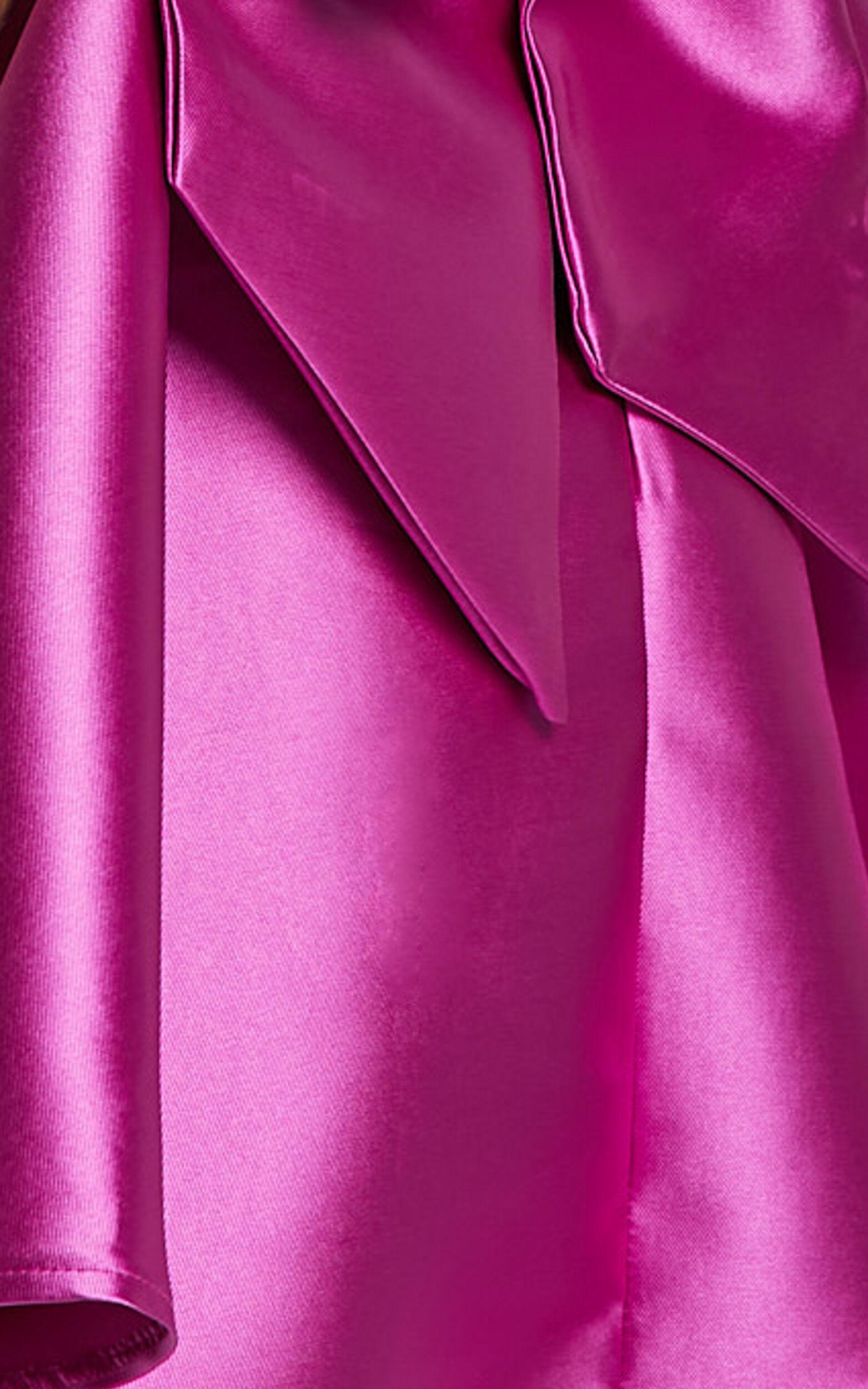 Alyssa Mini Dress - Strappy Straight Neck With Tie Back Dress in Pink Product Image