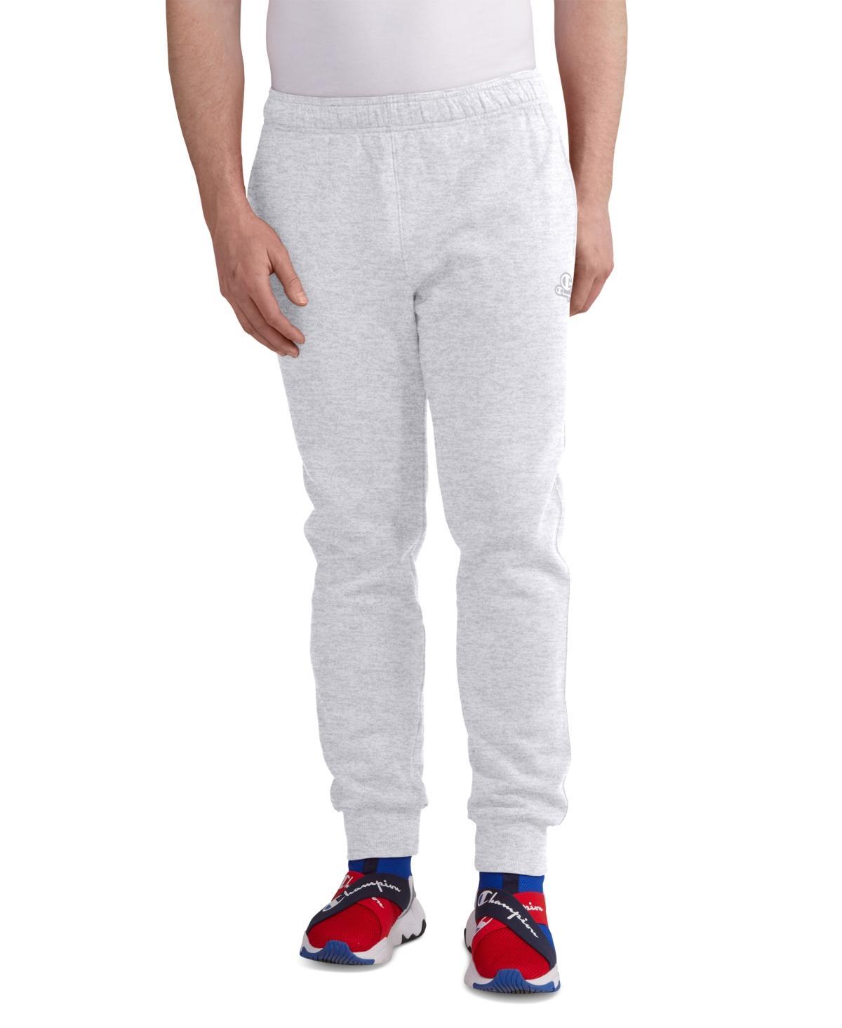Champion Mens Classic Fleece Pants - White/Burgundy Product Image