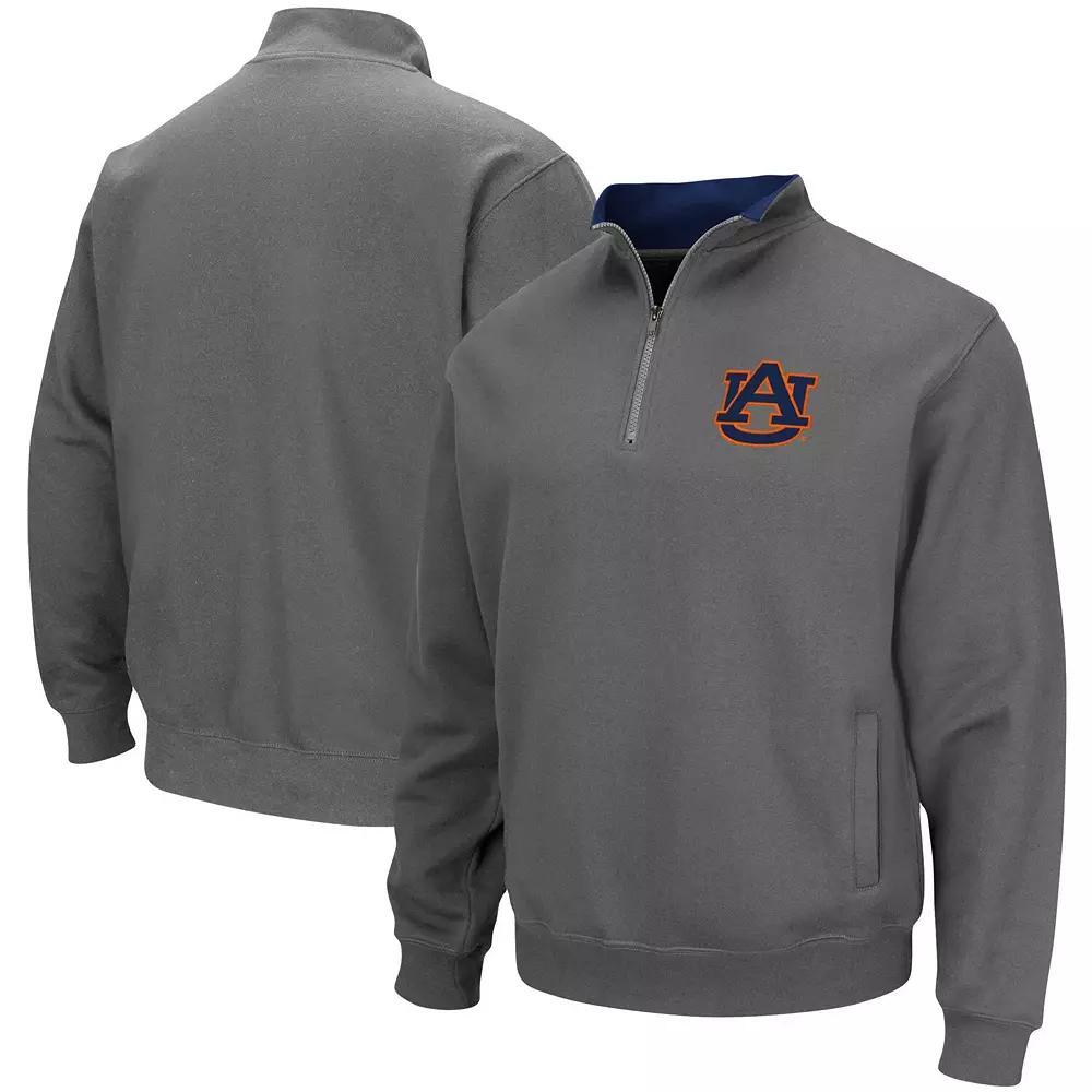 Men's Colosseum Charcoal Auburn Tigers Tortugas Logo Quarter-Zip Pullover Jacket, Size: XL Product Image