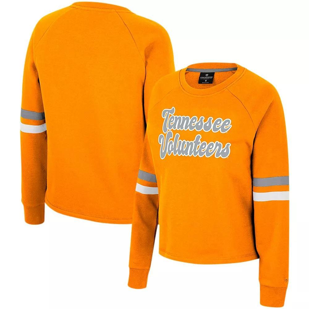 Women's Colosseum Tennessee Orange Tennessee Volunteers Talent Competition Raglan Pullover Sweatshirt, Size: Large Product Image
