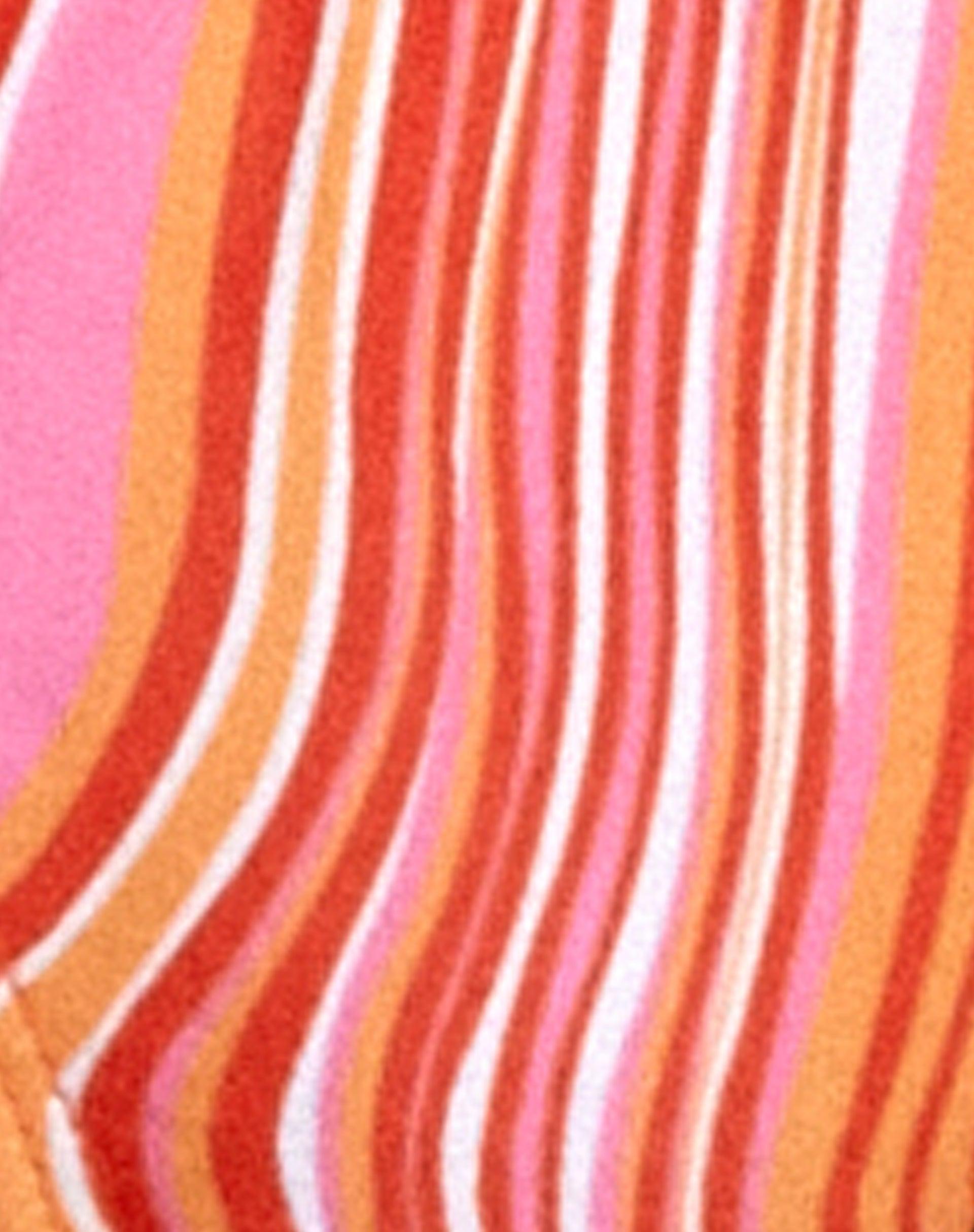 Farisa Bikini Bottom in 70's Ripple Tangerine Product Image