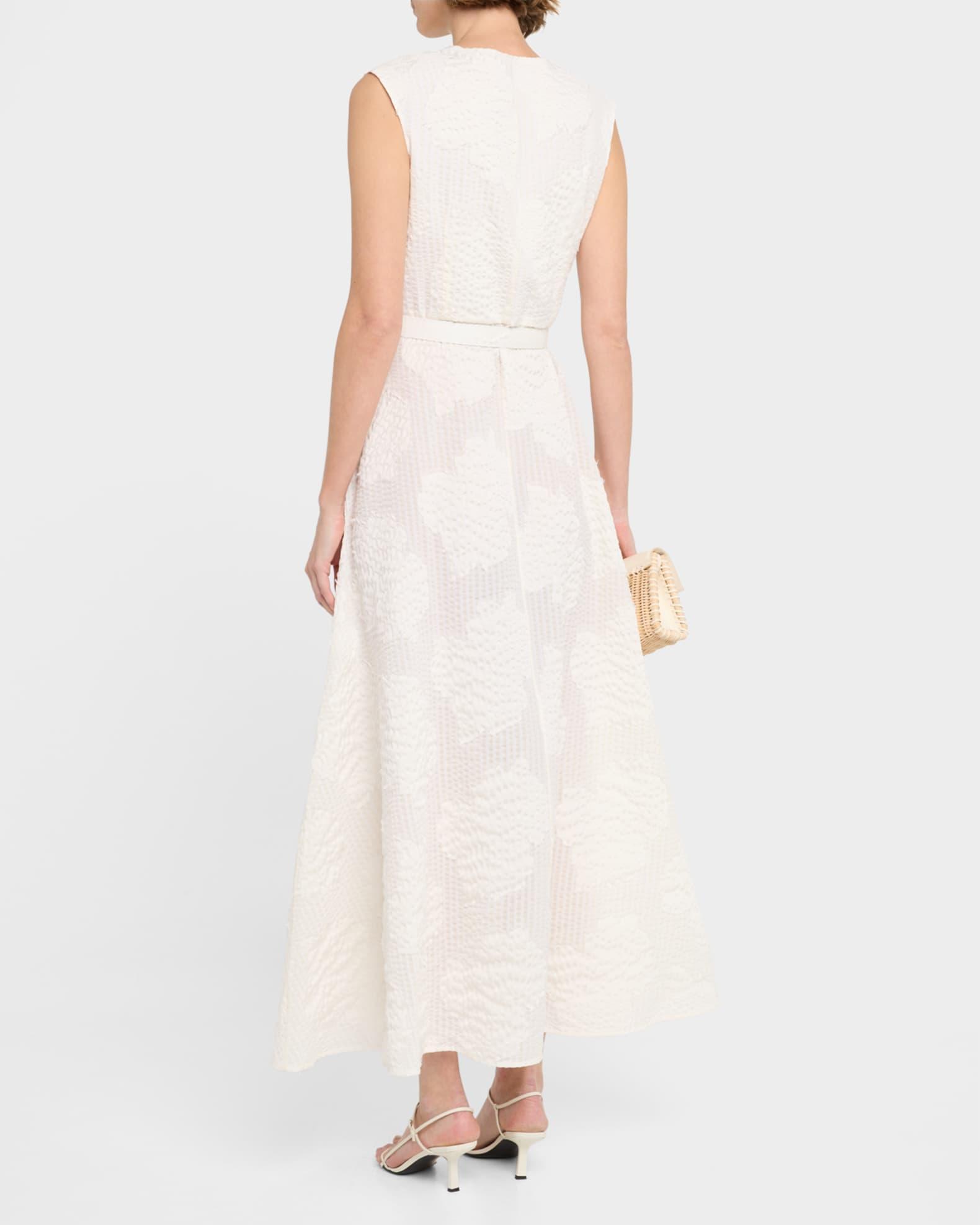 Caroline Seersucker Fil Coupe Poplin Maxi Dress Product Image