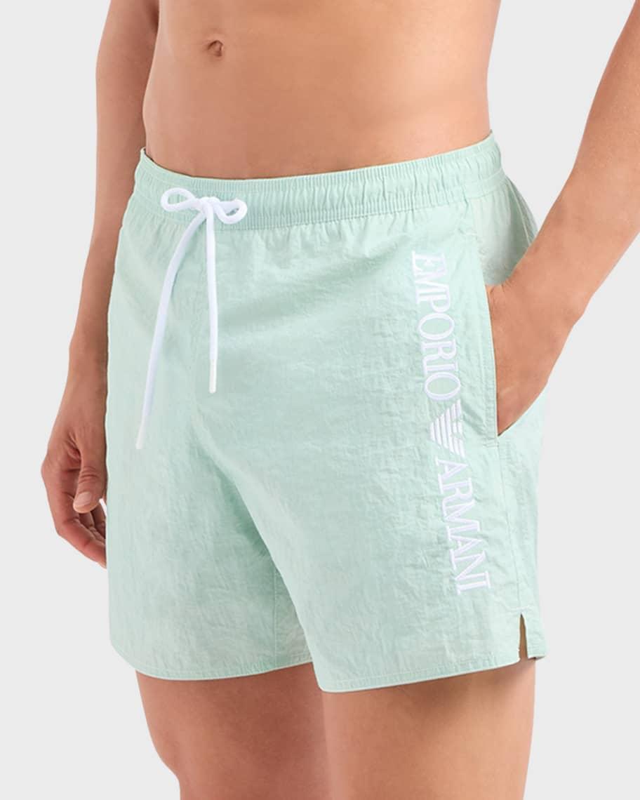 Mens Logo-Embroidered Drawstring Swim Shorts Product Image