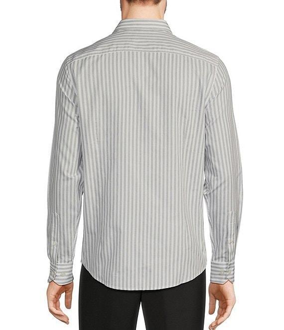 Murano Slim Fit Sateen Solid Long Sleeve Woven Camp Shirt Product Image