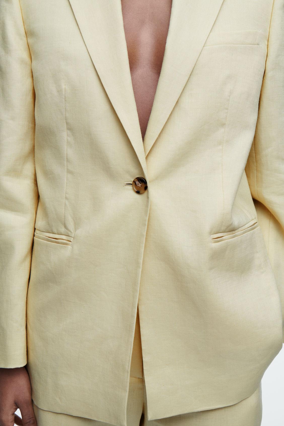 LINEN SLIM-LEG PANTS Product Image
